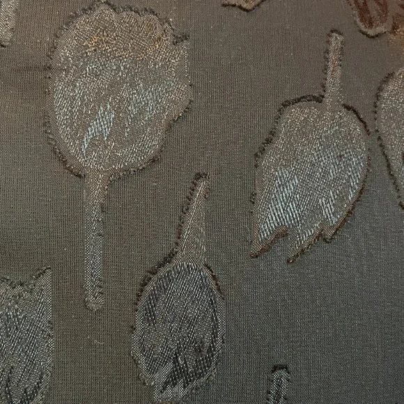 Vintage Esprit Black Floral Shift Dress Medium - Picture 5 of 6